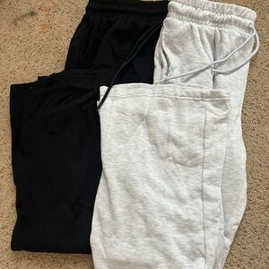 Kids Black and Gray Jogger Pants